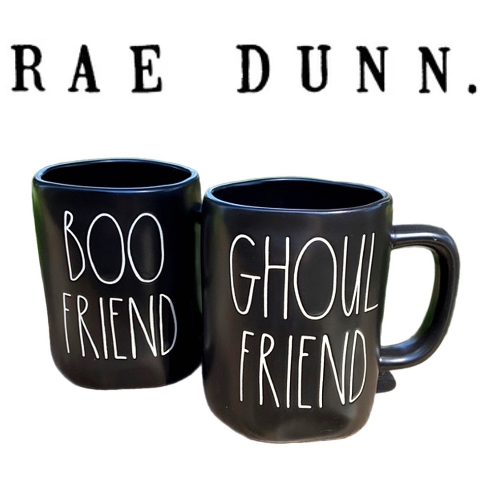 Rae Dunn Boo Friend/Ghoul Friend Mug Set NWT